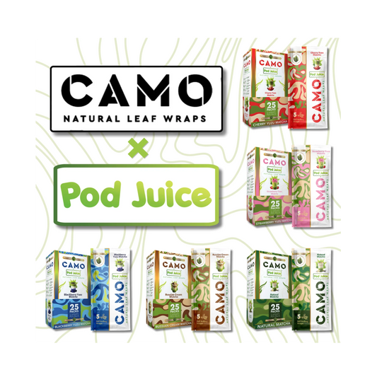 Camo x Pod Juice Natural Leaf Wraps Wraps 5 Pack 25CT