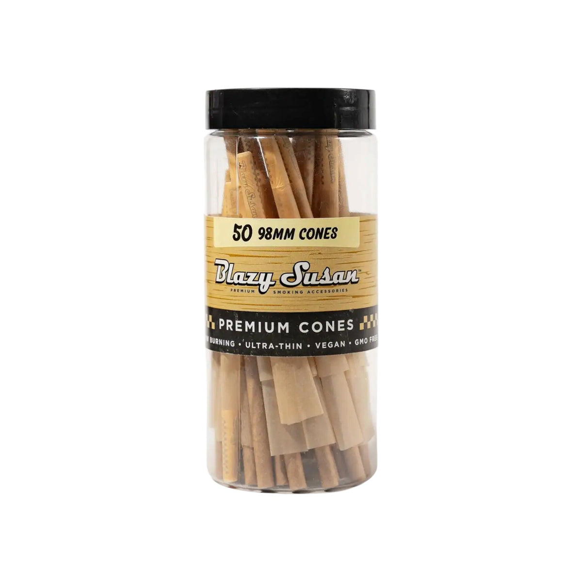 Blazy Susan Unbleached Cones Jar 98mm Size 50 CT