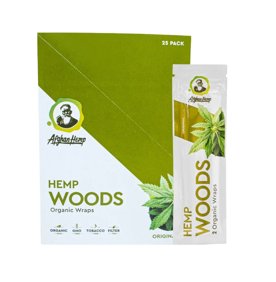 Afghan Hemp Wraps Hemp Woods 2 Pack 25 CT