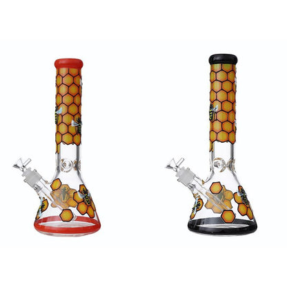 BK11 14" Honeycomb Design 7mm Beaker Waterpipe