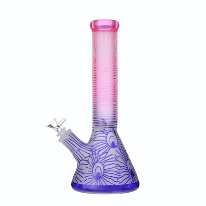 BK13 14" All Engraved 7mm Beaker Waterpipe