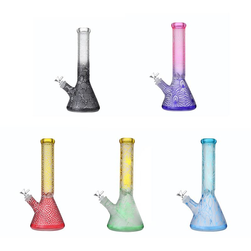 BK13 14" All Engraved 7mm Beaker Waterpipe