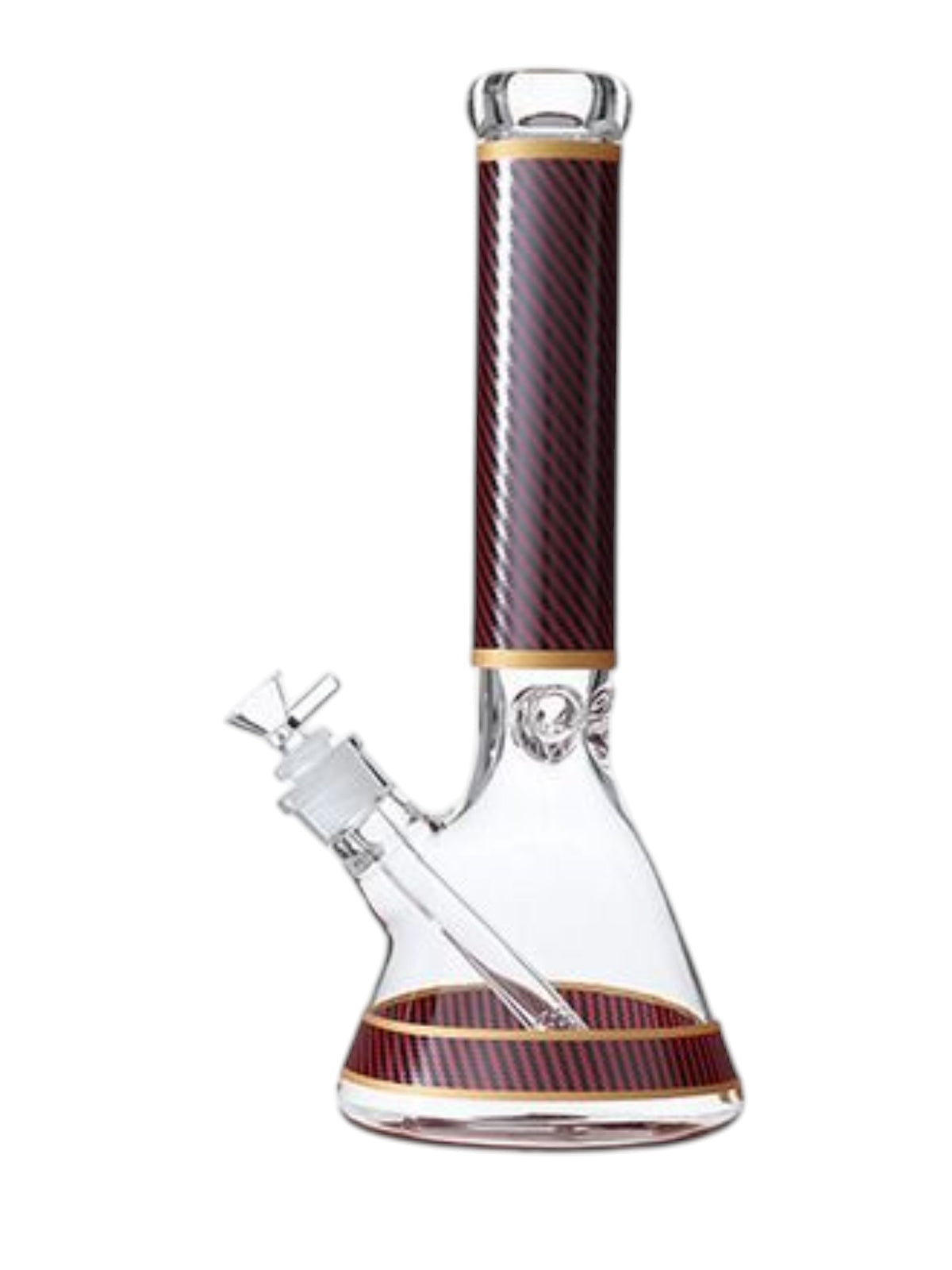 BK15 14" Heavy Double Colored 7mm Beaker Waterpipe