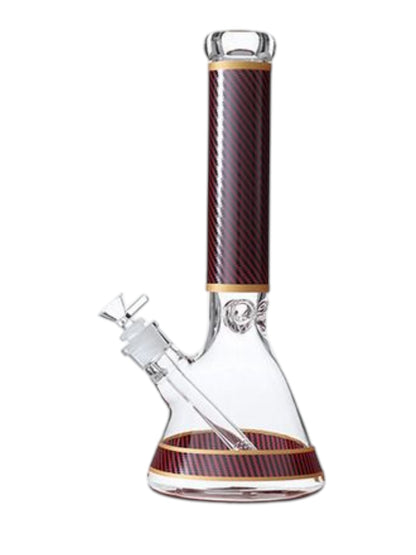 BK15 14" Heavy Double Colored 7mm Beaker Waterpipe