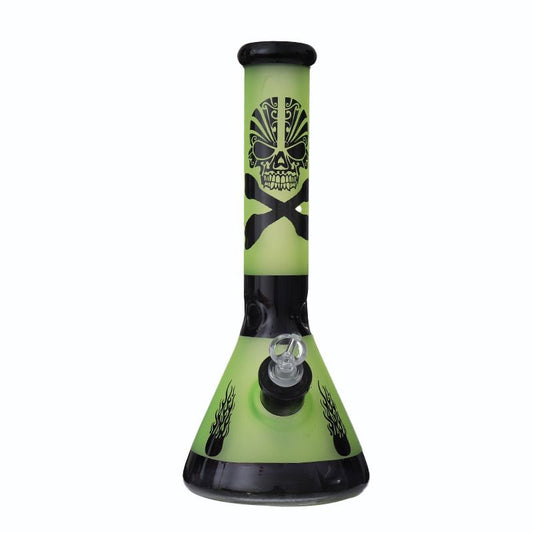 BK17 14" Skull Designed 7mm Beaker Waterpipe