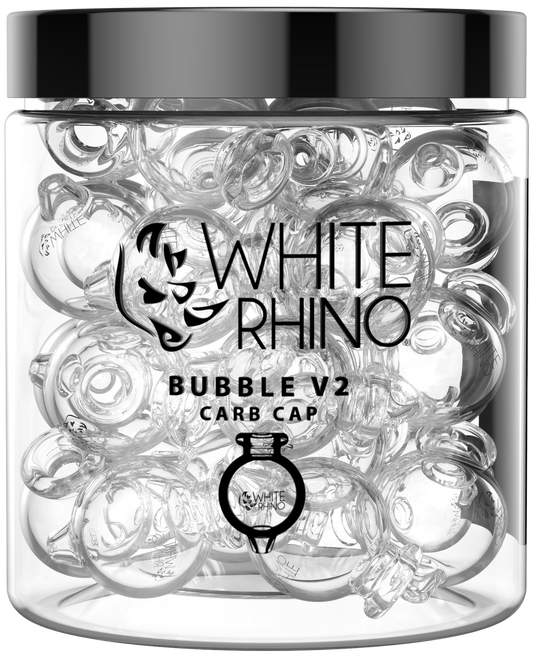 WHITE RHINO BUBBLE V2 CARB CAP- 20ct JAR