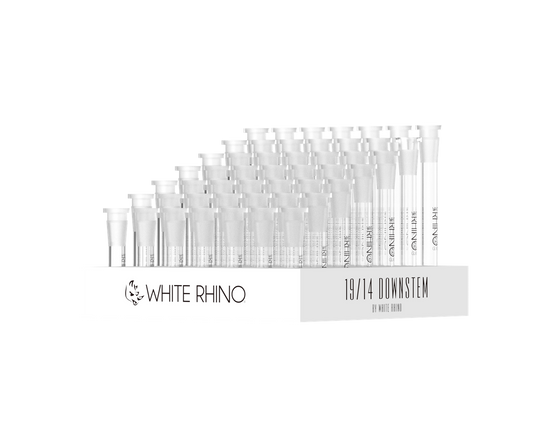 White Rhino 19/14 GLASS ON GLASS DOWNSTEM - 49ct DISPLAY