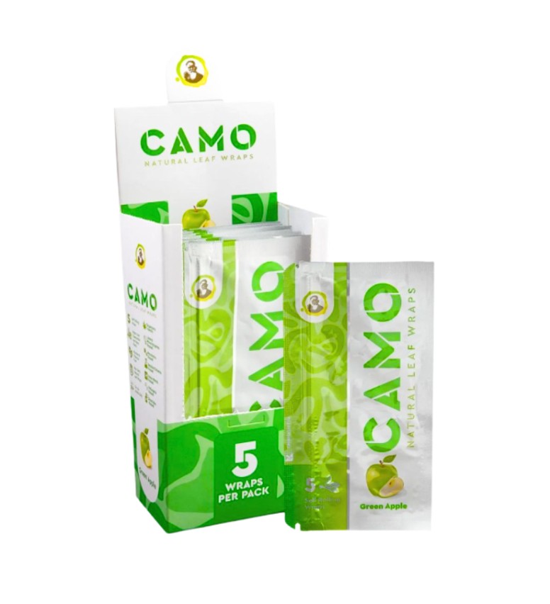 Camo Natural Leaf Wraps 5 Pack 25 CT