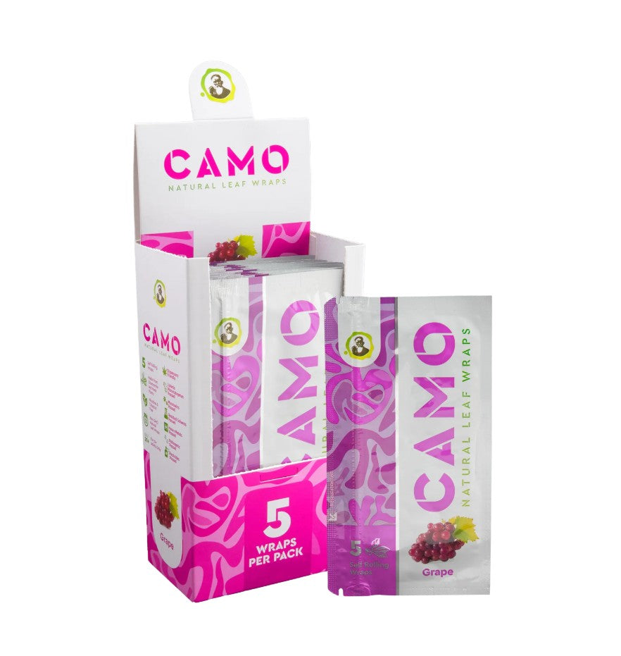 Camo Natural Leaf Wraps 5 Pack 25 CT
