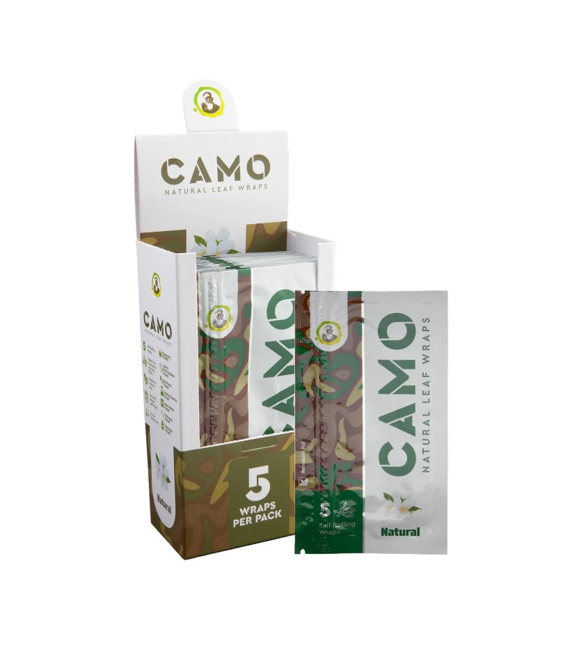 Camo Natural Leaf Wraps 5 Pack 25 CT