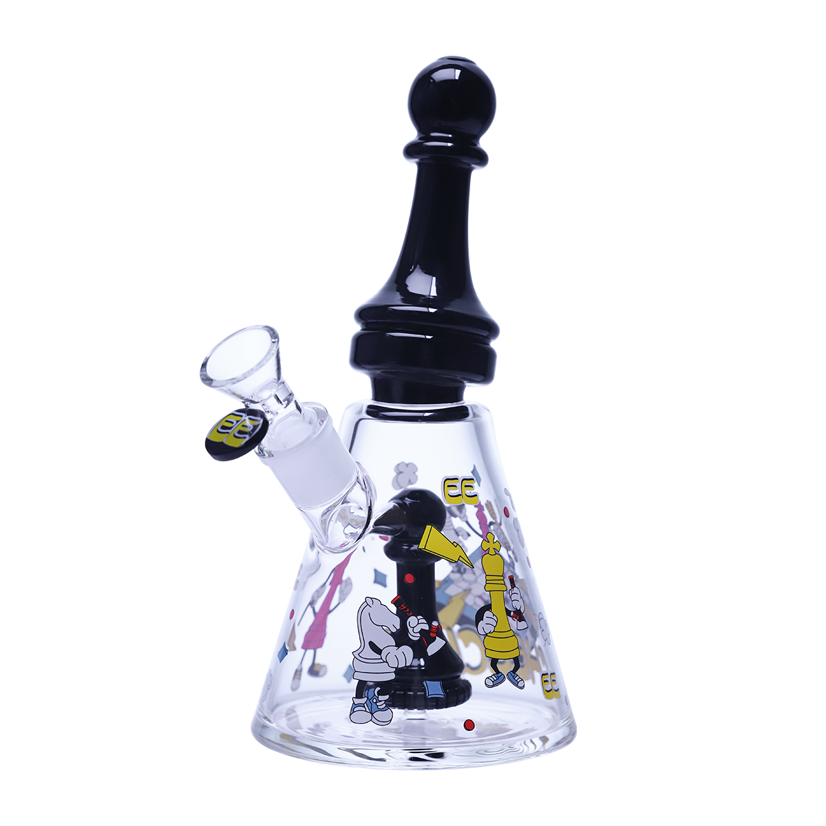 CH-372 CHEECH Collectors Glass WP w/ Chess Motif