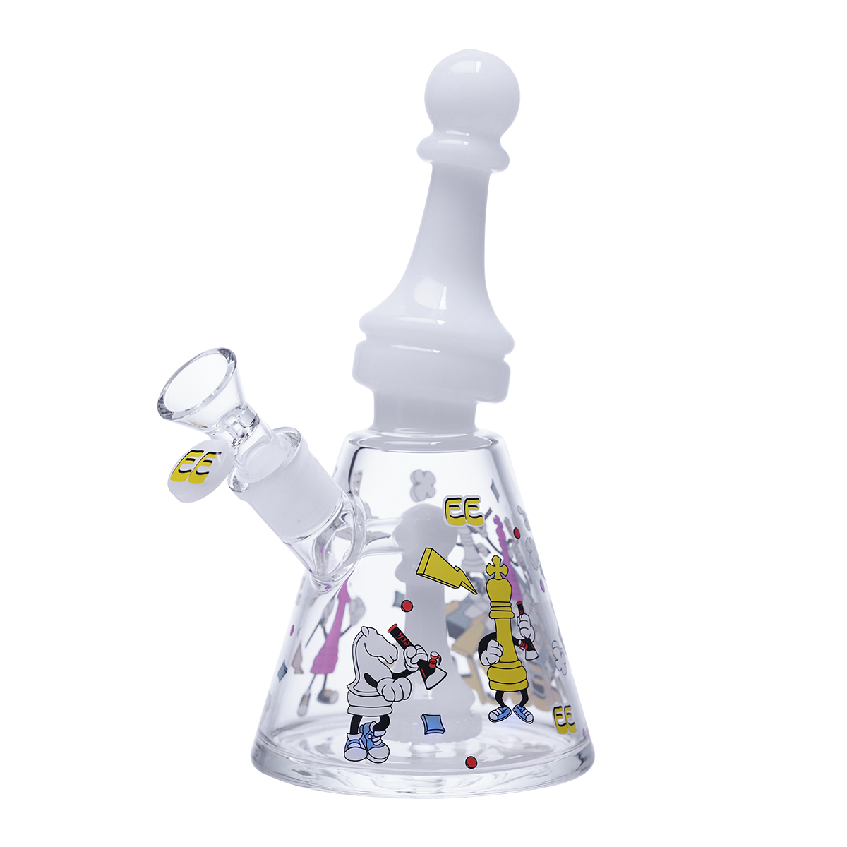 CH-372 CHEECH Collectors Glass WP w/ Chess Motif