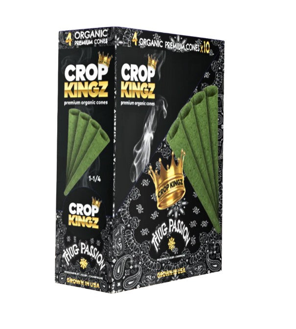 Crop Kingz Organic Green Hemp Cones  1 1/4" Size 4 Pack 10 CT