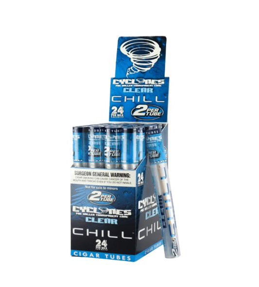 Cyclones 2X Hemp Cones Clear Chill Blue 24 CT
