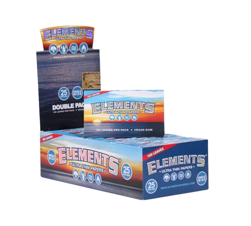 Elements Ultra Thin Papers Single Wide 25 CT
