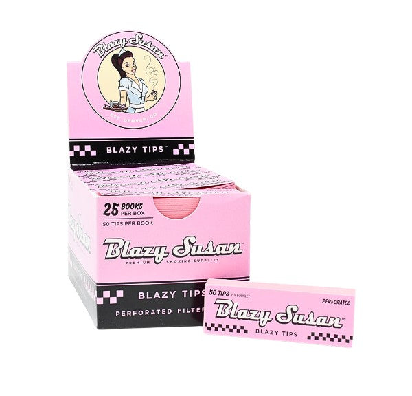 Blazy Susan Pink Filter Tips 25 Pack 50 CT