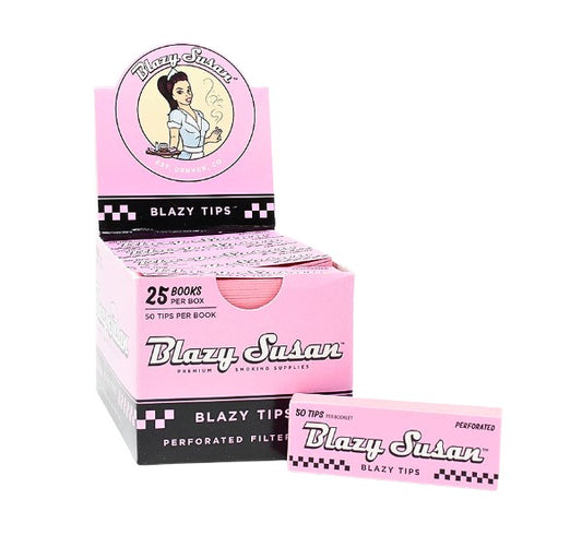 Blazy Susan Pink Filter Tips 25 Pack 50 CT