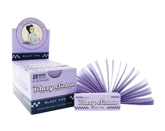 Blazy Susan Purple Filter Tips 25 Pack 50 CT