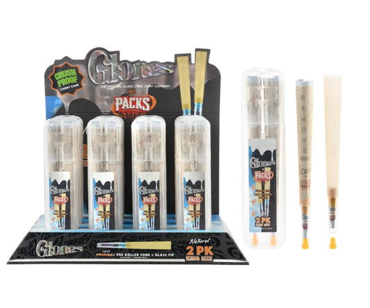 Glones x Packs Natural Glass Cones King Size 2 Pack 12 CT