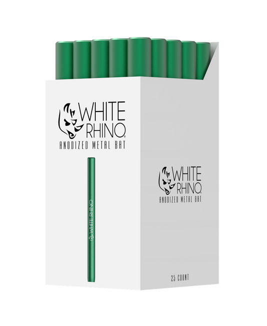 WHITE RHINO ANODIZED METAL BAT GREEN - 25ct DISPLAY