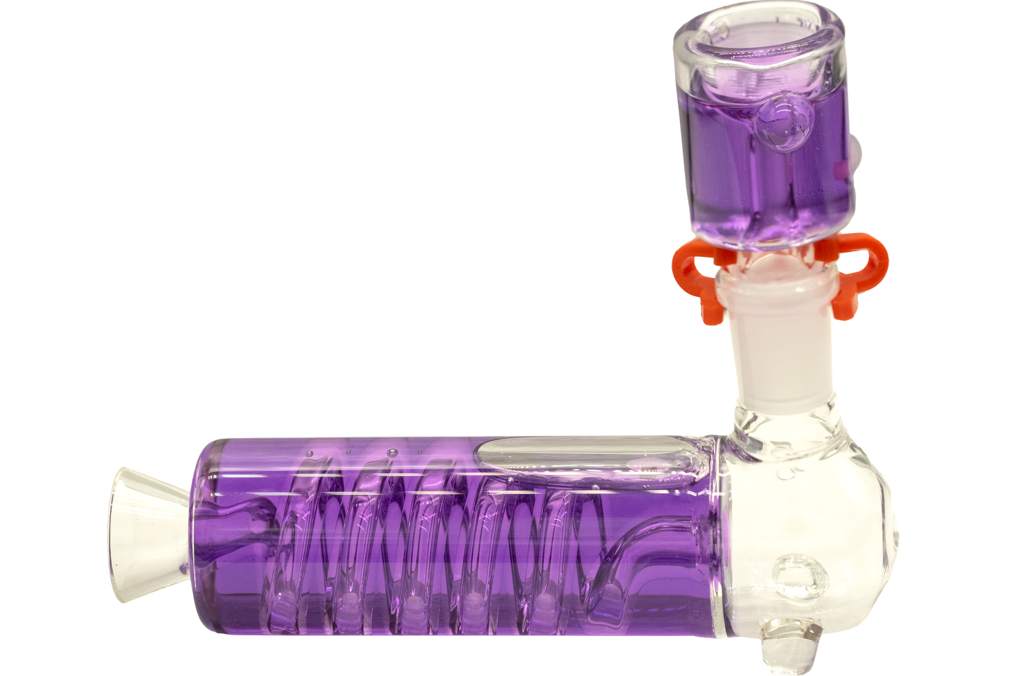 H30 6" 2-Piece Curly Vertical Sherlock w/ Freezable Bowl Handpipe