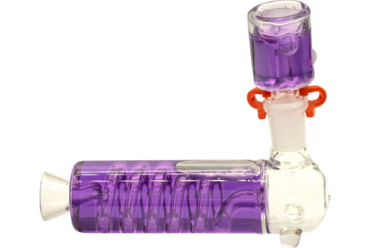 H30 6" 2-Piece Curly Vertical Sherlock w/ Freezable Bowl Handpipe