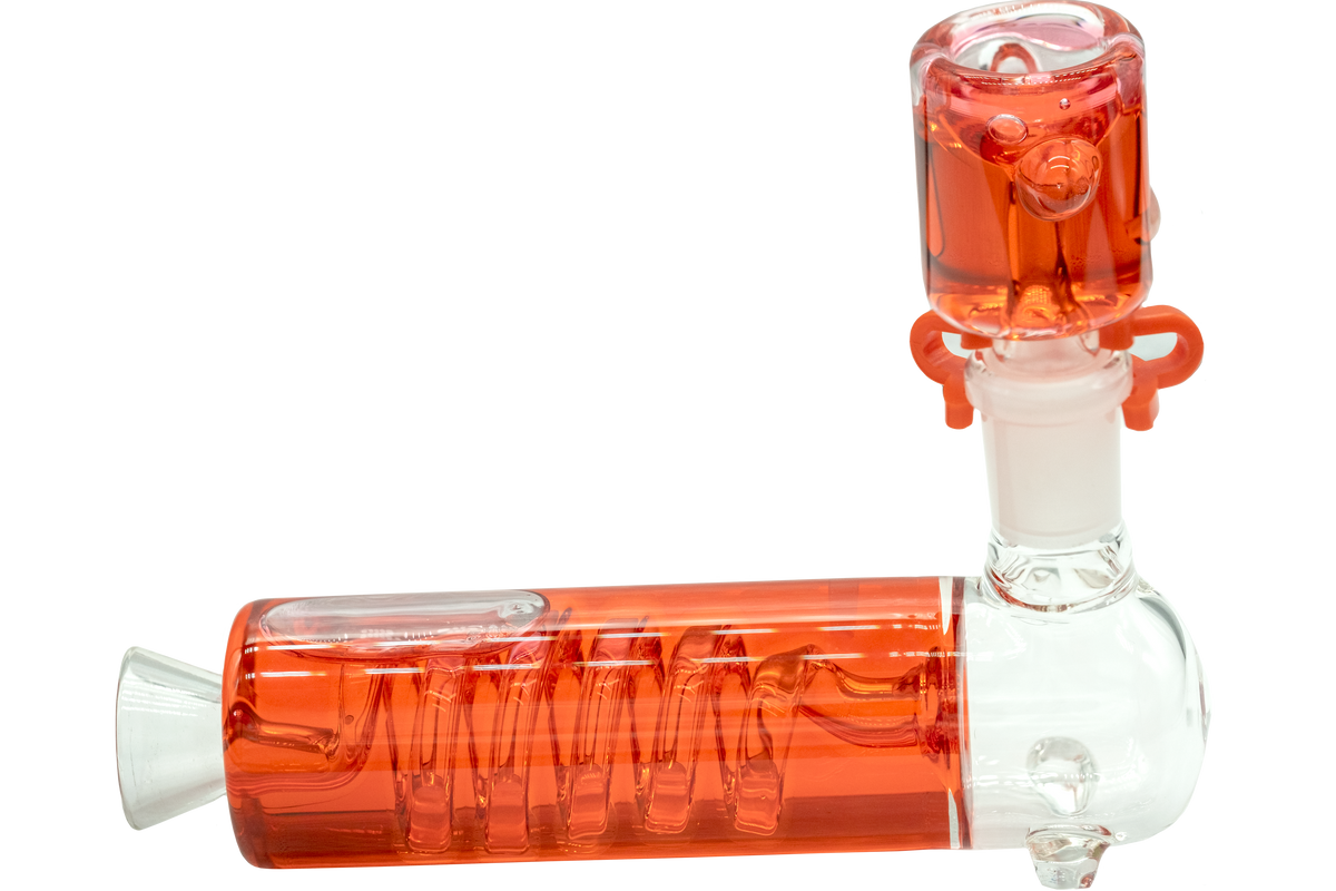H30 6" 2-Piece Curly Vertical Sherlock w/ Freezable Bowl Handpipe