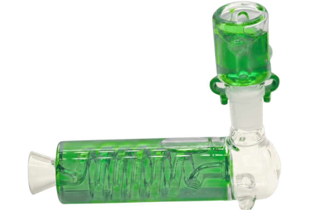 H30 6" 2-Piece Curly Vertical Sherlock w/ Freezable Bowl Handpipe
