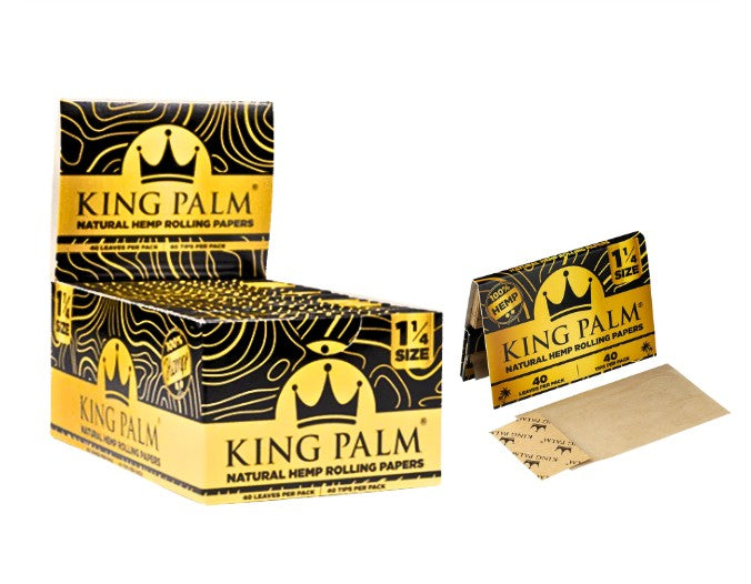 King Palm Hemp Papers 1 1/4" Size 50 CT