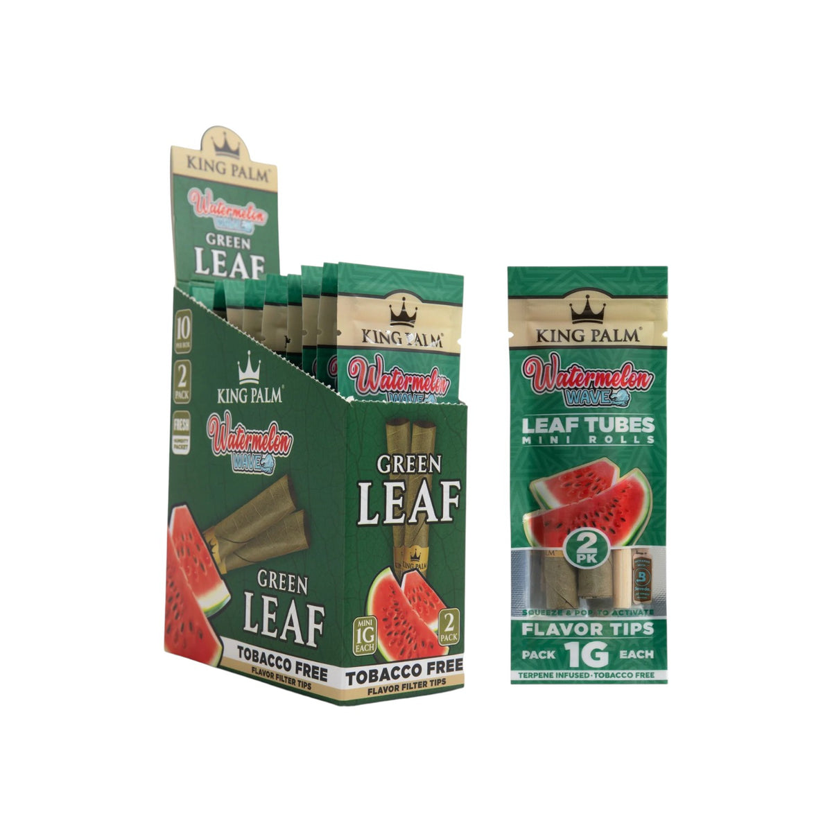 King Palm Herbal Green Leaf Mini 2 Pack 10CT