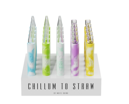 White Rhino Chillum to Straw Glow in the Dark - 25CT DISPLAY