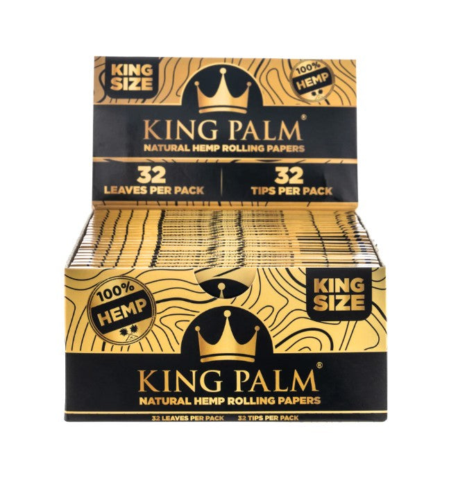 King Palm Hemp Papers + Tips King Size Magnet  22 CT