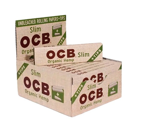 OCB Papers + Tips Organic Hemp Slim Size 24 CT