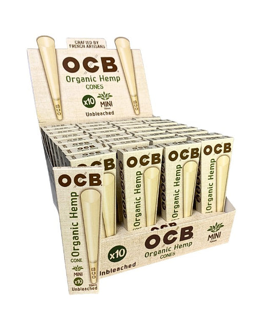 OCB Cones Organic Hemp Mini 70mm Size 10 Pack 32 CT
