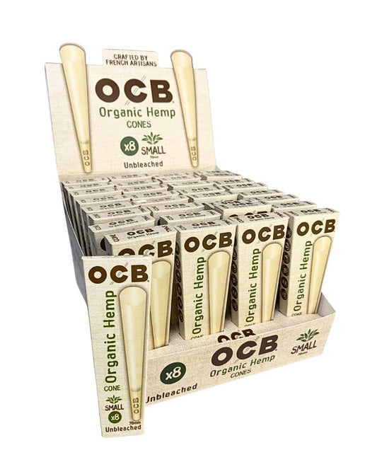 OCB Cones Organic Hemp Small 78mm Size 8 Pack 32 CT
