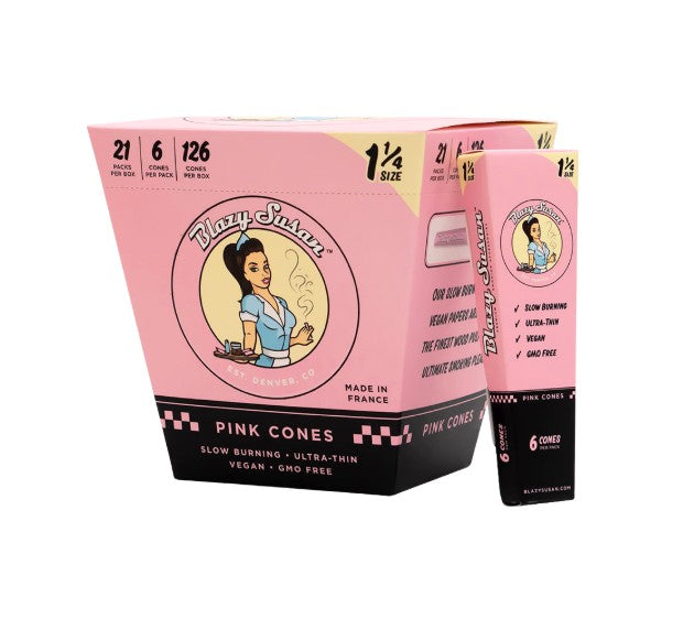Blazy Susan Pink Cones 1 1/4" Size 6 Pack 21 CT