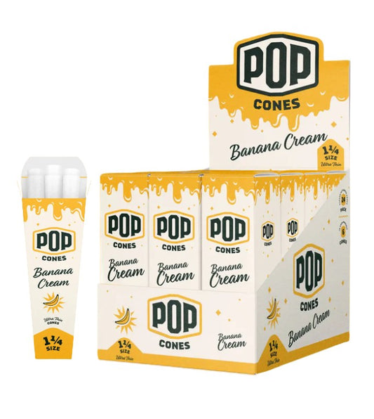 Pop Cones Ultra Thin Banana Cream 1 1/4" Size 6 Pack 24 CT