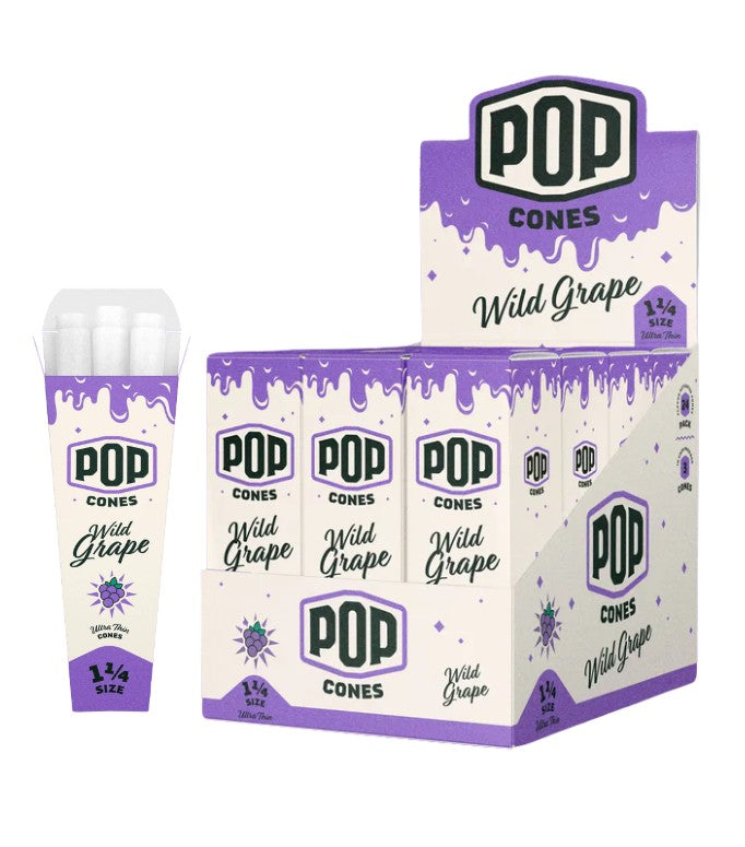 Pop Cones Ultra Thin Wild Grape 1 1/4" Size 6 Pack 24 CT