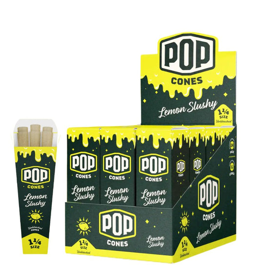 Pop Cones 2.0 Unbleached Lemon Slushy 1 1/4" Size 6 Pack 24 CT