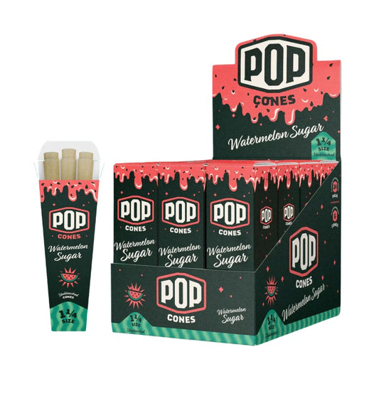 Pop Cones 2.0 Unbleached Watermelon Sugar 1 1/4" Size 6 Pack 24 CT