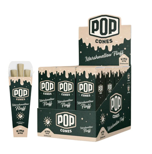 Pop Cones 2.0 Unbleached Marshmellow Fluff King Size 3 Pack 24 CT