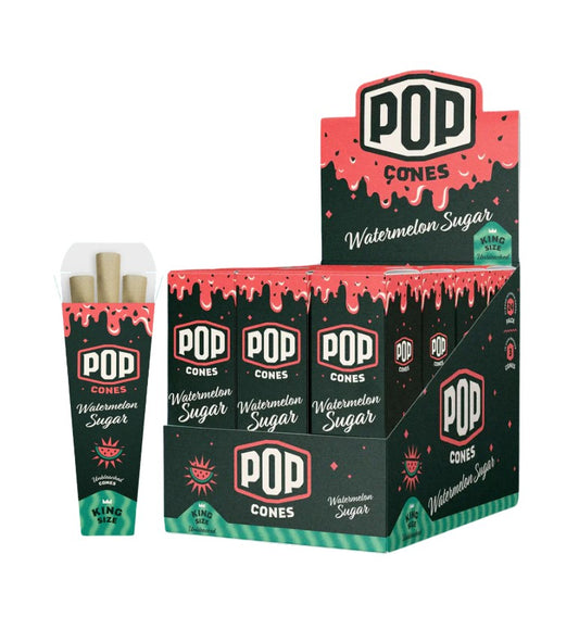 Pop Cones 2.0 Unbleached Watermelon Sugar King Size 3 Pack 24 CT