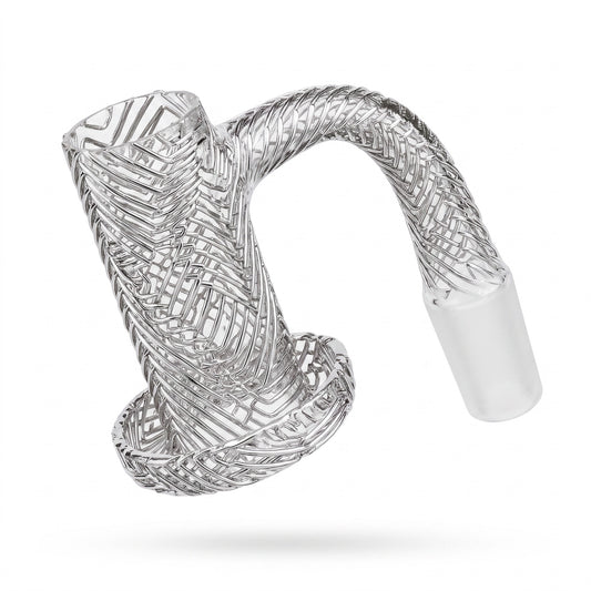 QB7 - Fully Engraved 14mm Male 90 Degree Quartz Banger 5ct