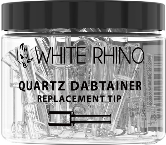 WHITE RHINO QUARTZ REPLACEMENT DABTAINER TIP - 25 CT JAR