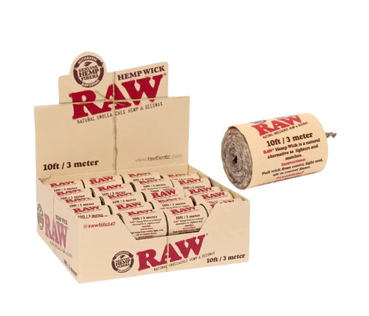 Raw Hemp Wick (10ft) 40 CT