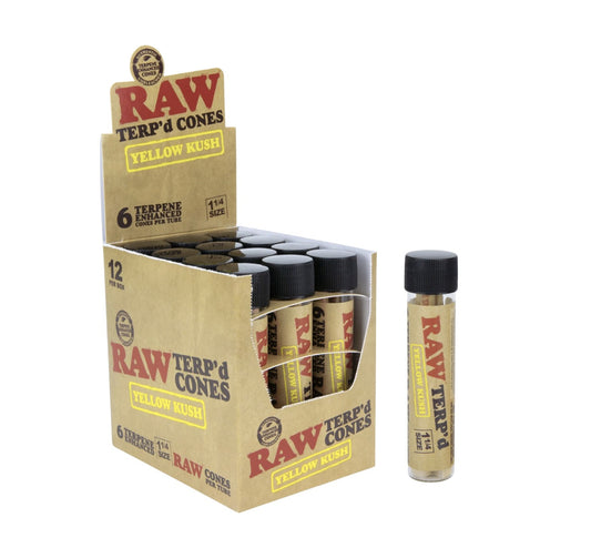 Raw Terp Dipped Cones Yellow Kush 6 Pack 12 CT