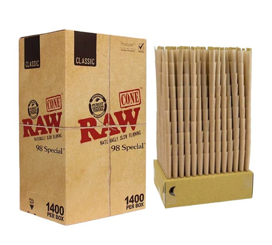 Raw Classic Bulk Cones 98mm Special Size 1400 CT