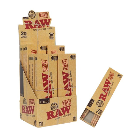Raw Classic Cones King Size 20 Pack 12 CT