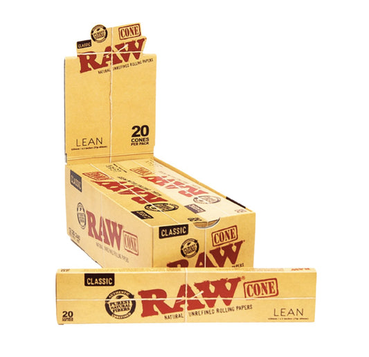 Raw Classic Cones Lean 20 Pack 12 CT