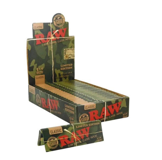 Raw Classic Camo Papers 1 1/4" Size 24 CT